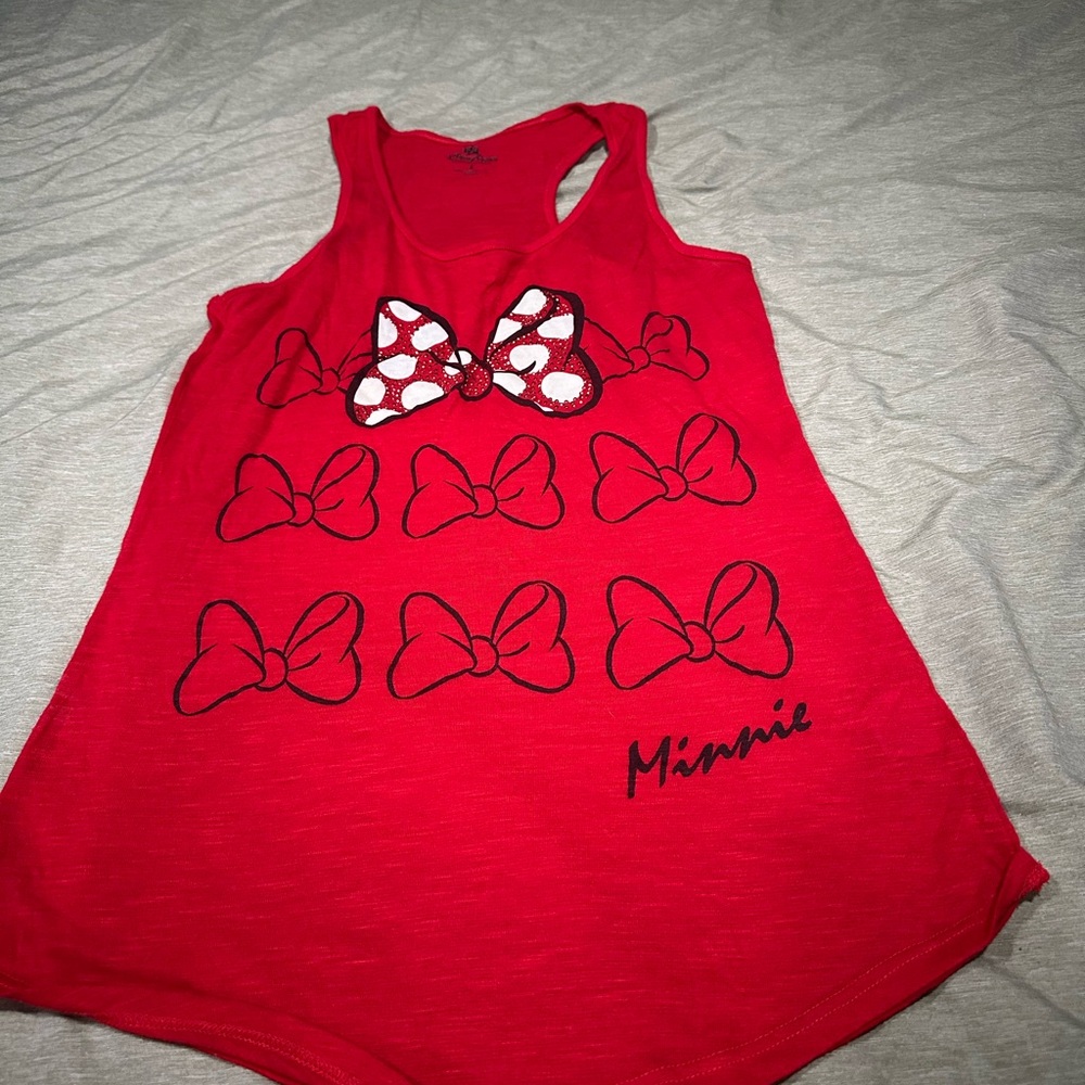 Disney Minnie Mouse Red Bow Tank Top